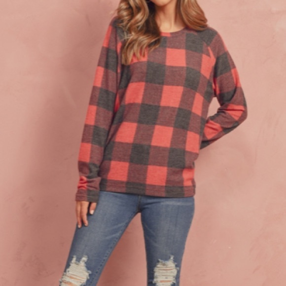 Red & Black Buffalo Check Tunic Top - Picture 6 of 9